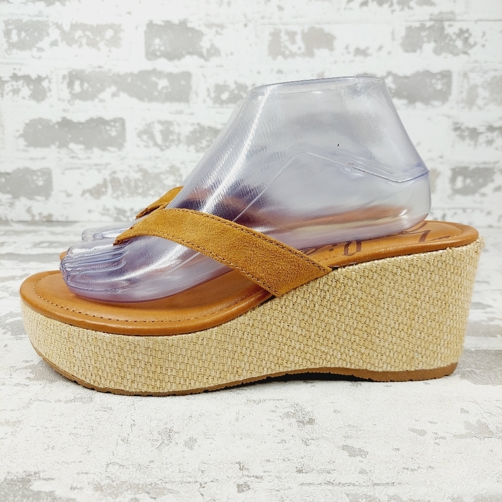 New Zodiac Women's Brown Rio Wedge Platform Sandals F881